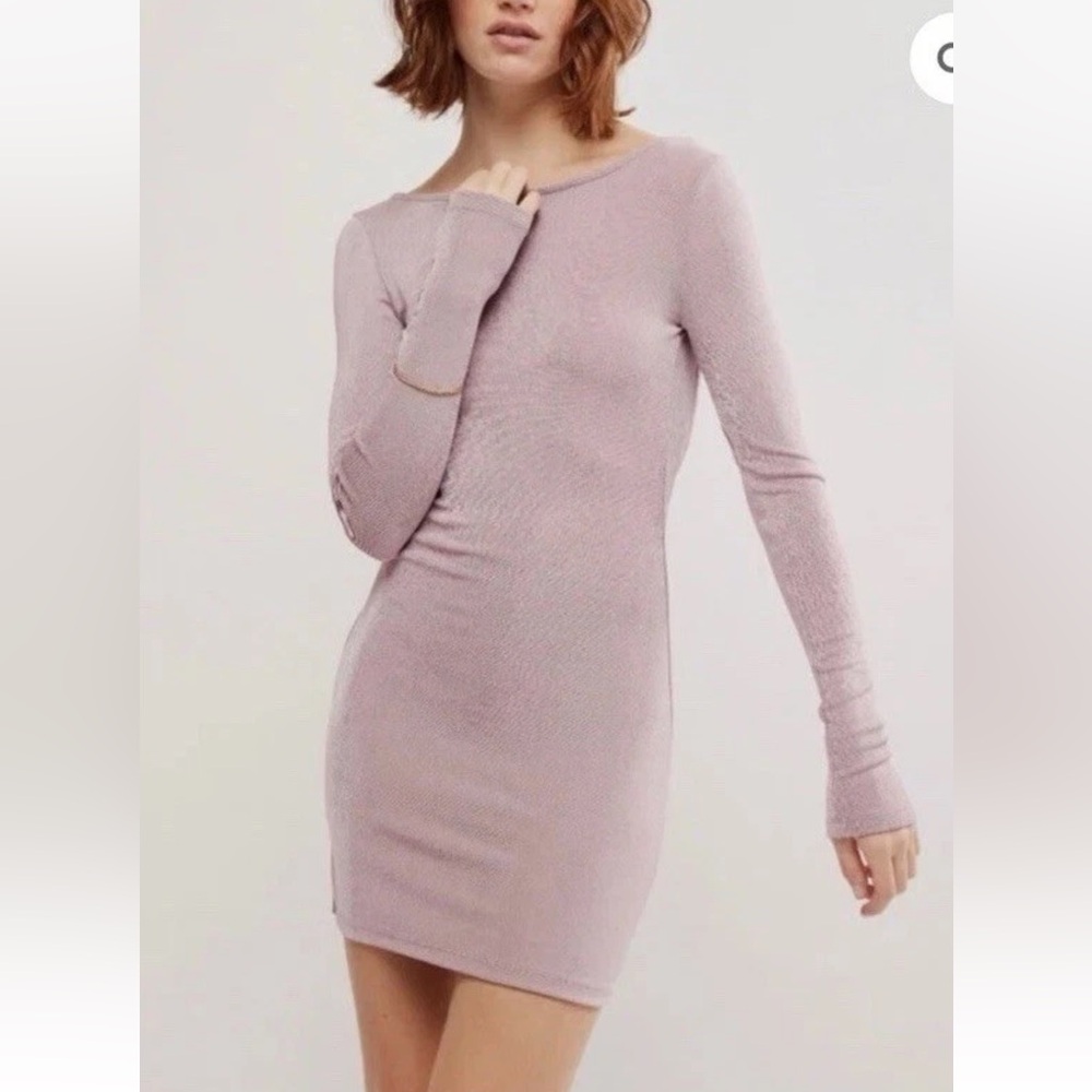 Intimately Free People Call Me Later Dress Size Small Slip Dress Dawn Pink NEW